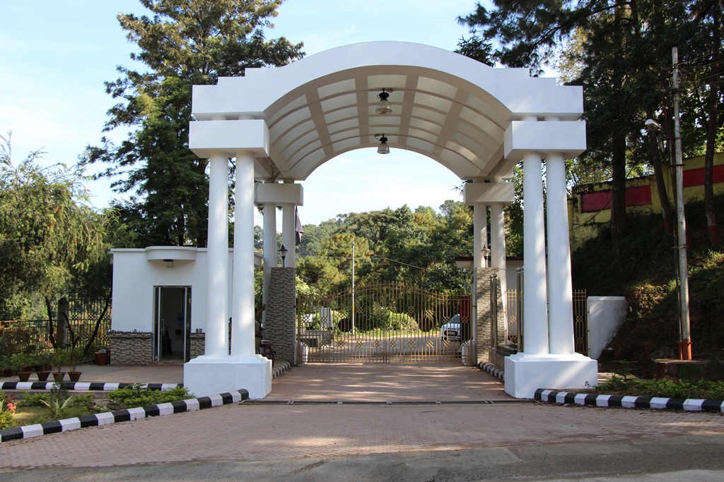 Sprawling green campus of the Academy