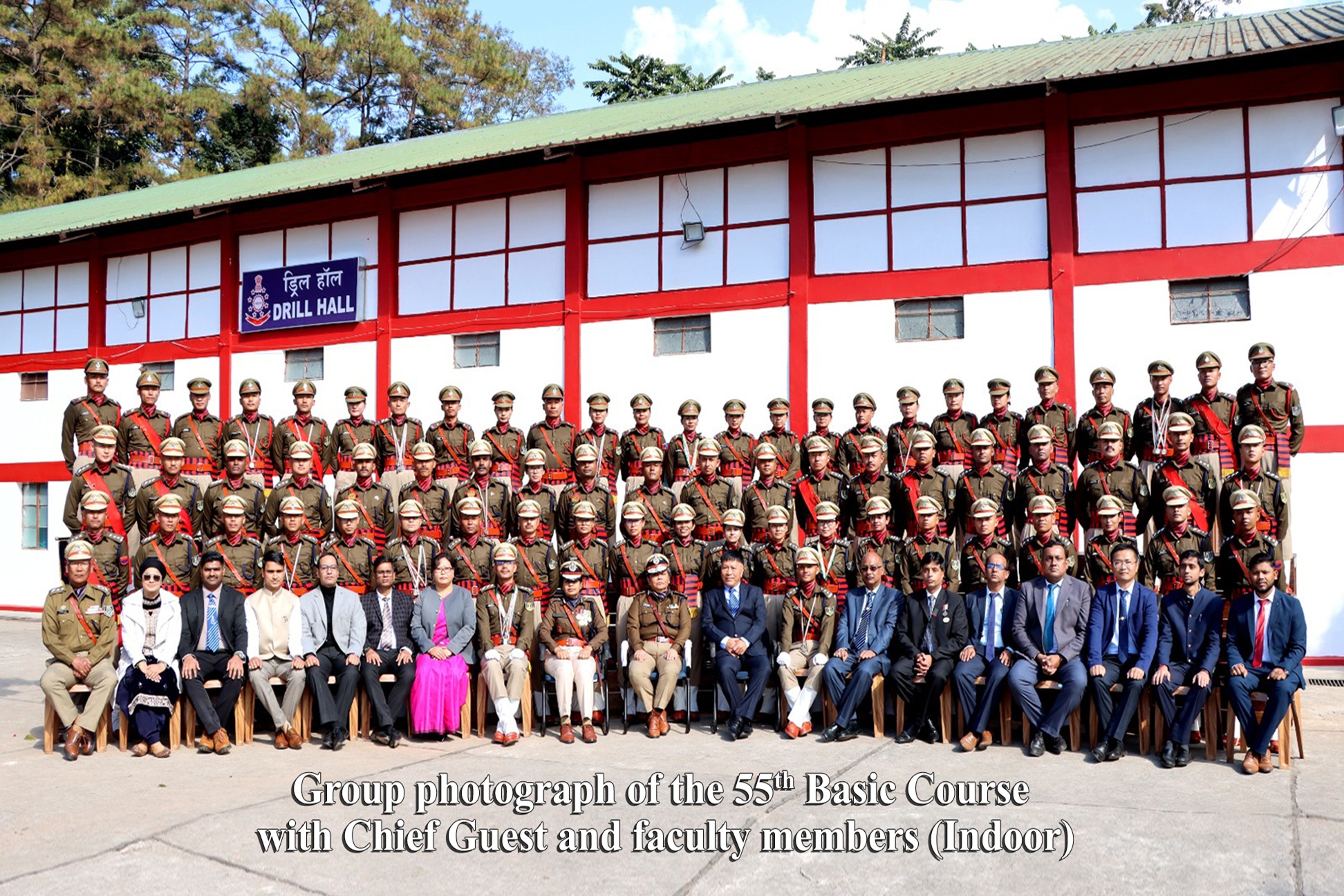 Group photo of trainees and officers at North Eastern Police Academy